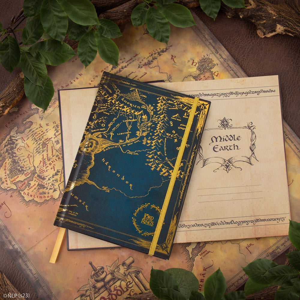 Herr der Ringe Notizbuch Map of Middle Earth