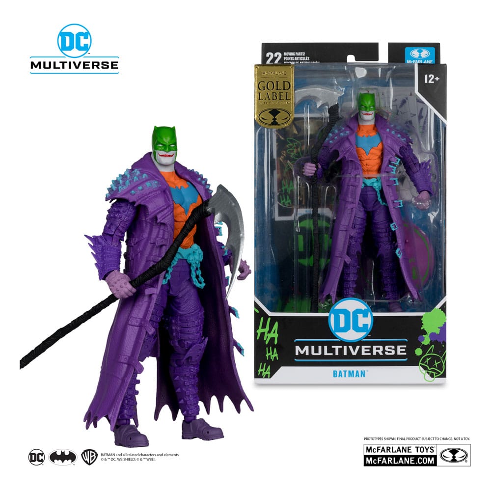 DC Multiverse Actionfigur Batman (Dark Nights: Death Metal) Jokerized (Gold Label) 18 cm
