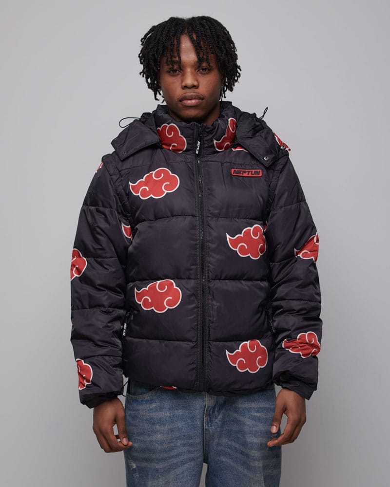 Naruto Puffer-Jacke Akatsuki Rot
