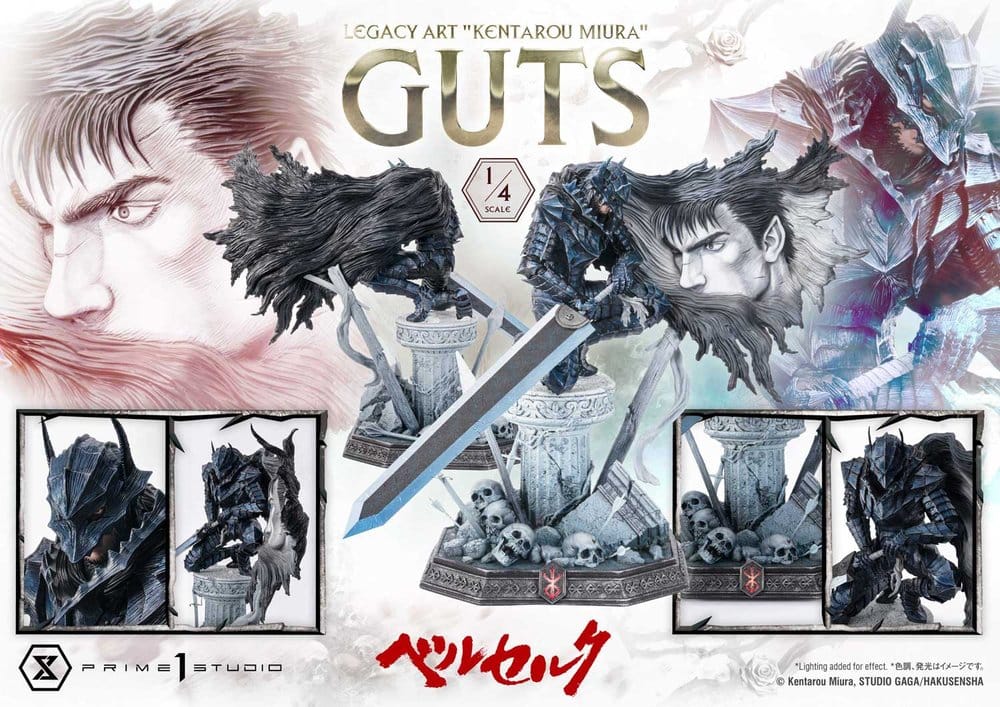 Berserk Legacy Art "Kentarou Miura" Statue 1/4 Guts 74 cm