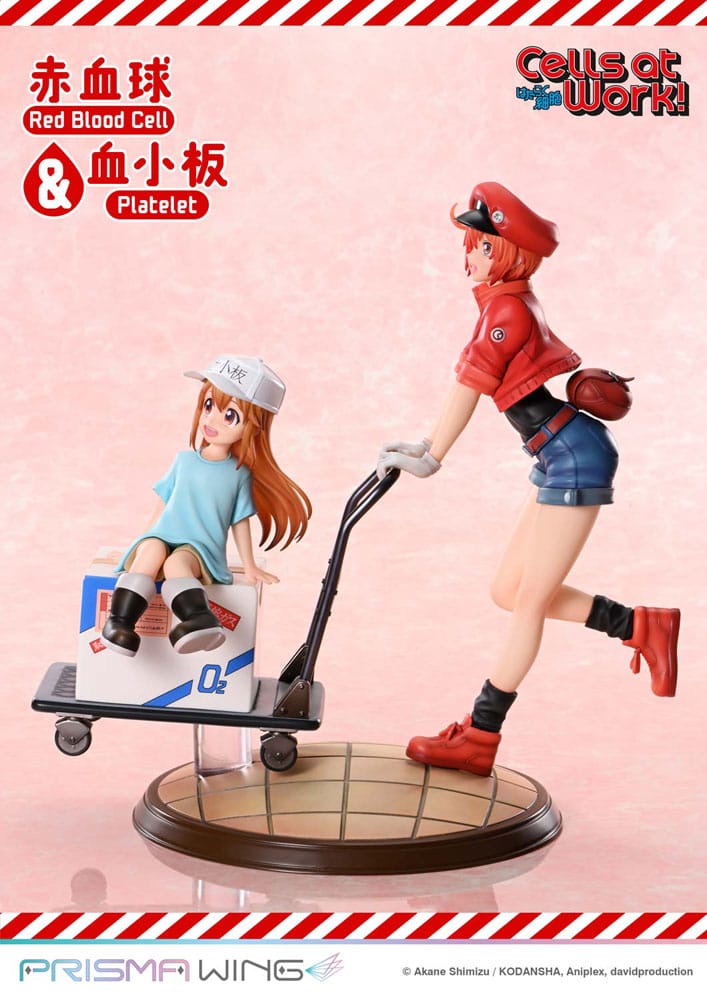 Cells at Work Prisma Wing PVC Statue Red Blood Cell & Platelet 26 cm