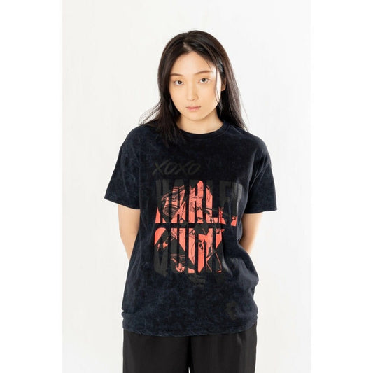 DC Comics T-Shirt Harley Quinn Acid Wash Xoxo Größe S