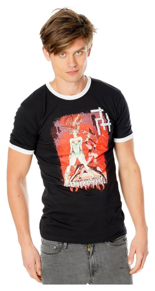 Gotham City Sirens T-Shirt Crossword Black Ringer Größe XL