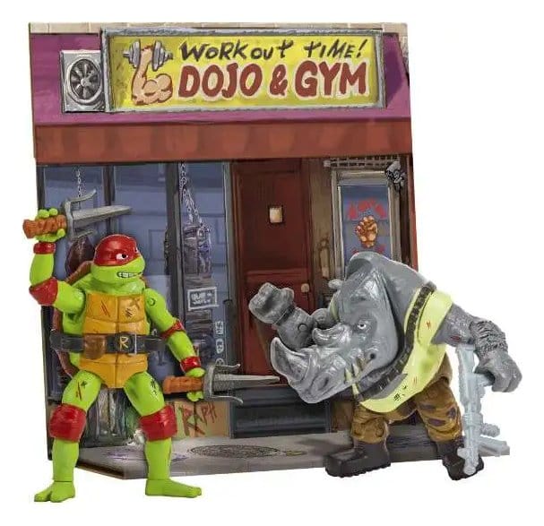 Teenage Mutant Ninja Turtles: Mutant Mayhem Battle Pack Actionfiguren Raphael vs. Rocksteady 11 cm