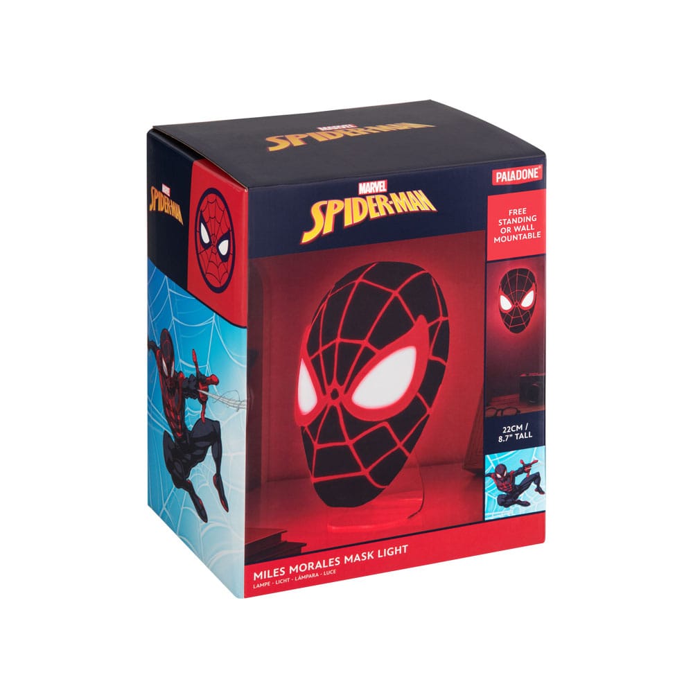 Spider-Man 3D LED Leuchte Miles Morales Mask