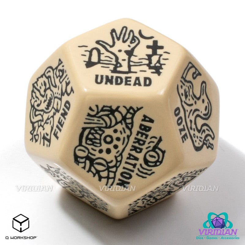 Viridian Würfel Jumbo Würfel Monster Generator Die D12 Beige