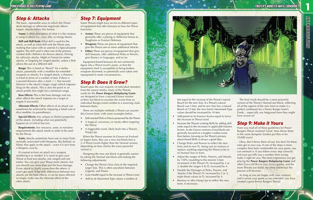 Power Rangers RPG Buch Finster's Monster-Matic Cookbook Sourcebook *Englische Version*