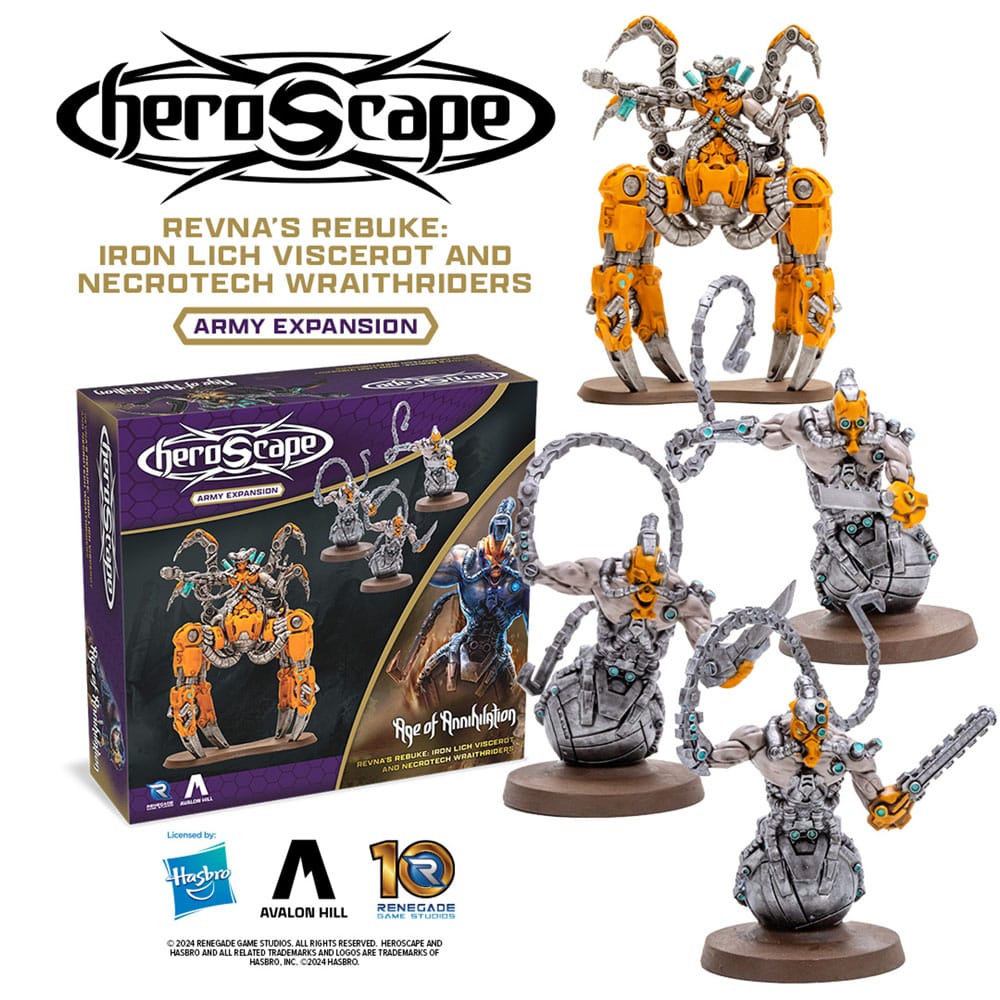 Heroscape Erweiterung Revna's Rebuke: Iron Lich Viscerot and Necrotech Wraithriders Army *Englische Version*