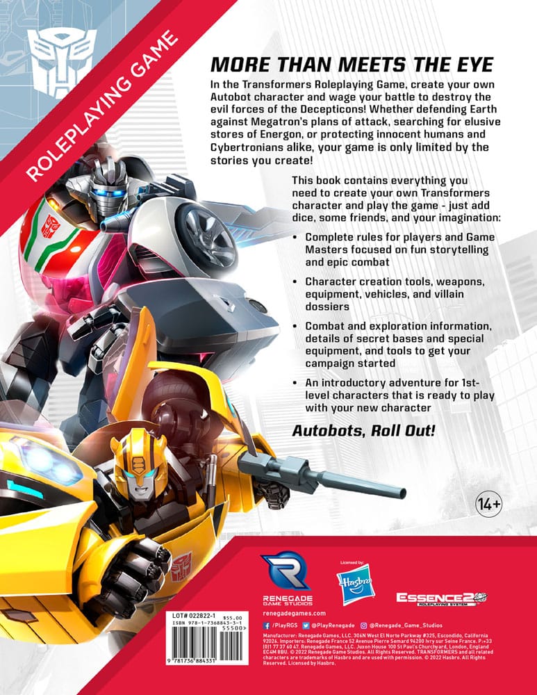 Transformers RPG Core Buch *Englische Version*