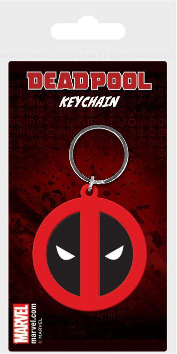 Marvel Comics Gummi-Schlüsselanhänger Deadpool Symbol 6 cm
