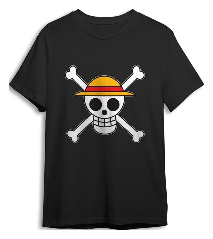 One Piece T-Shirt Skull Schwarz Größe XXL