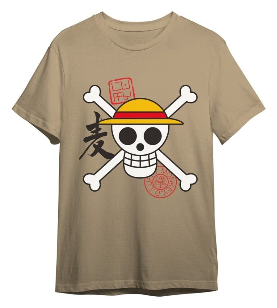 One Piece T-Shirt Skull Sand Größe XL
