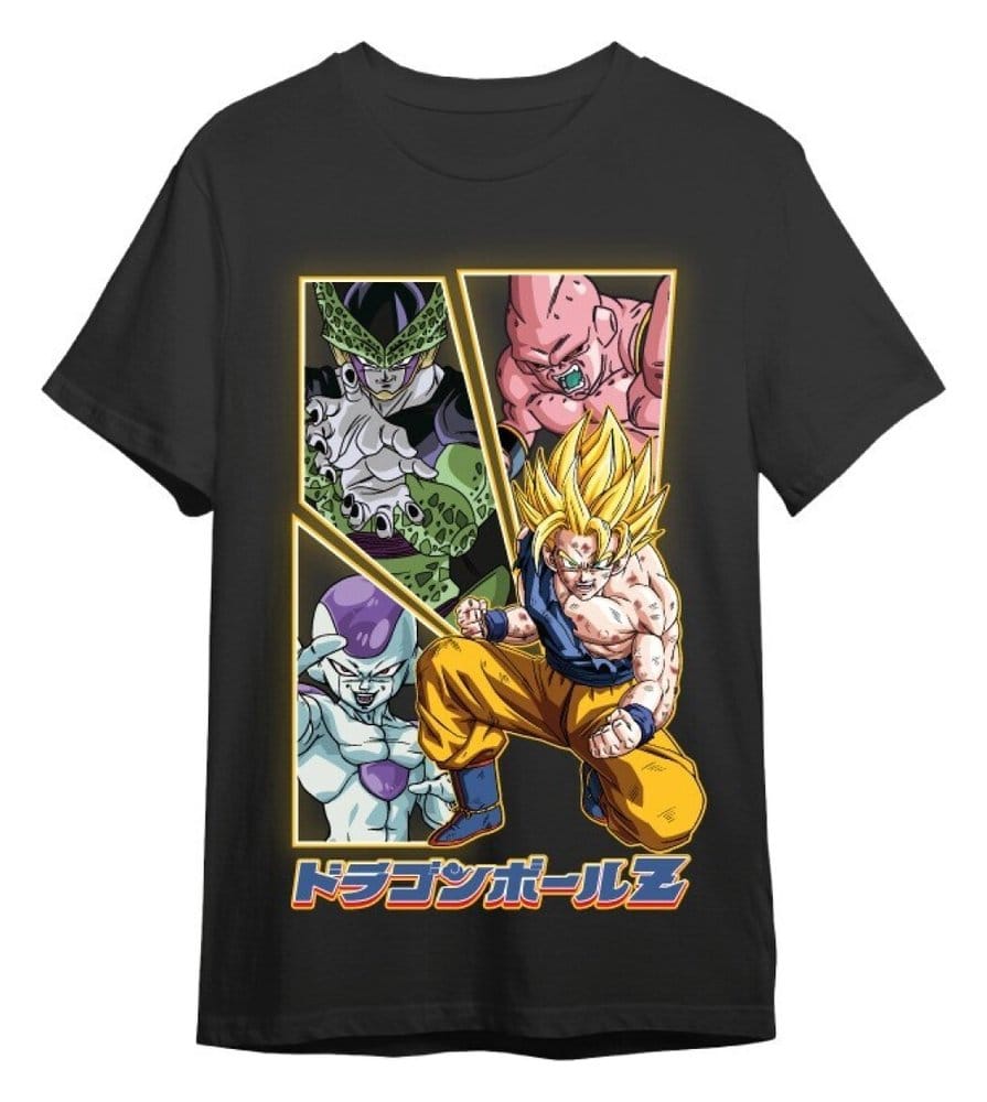 Dragon Ball Z T-Shirt Villains & Goku Schwarz Größe XL