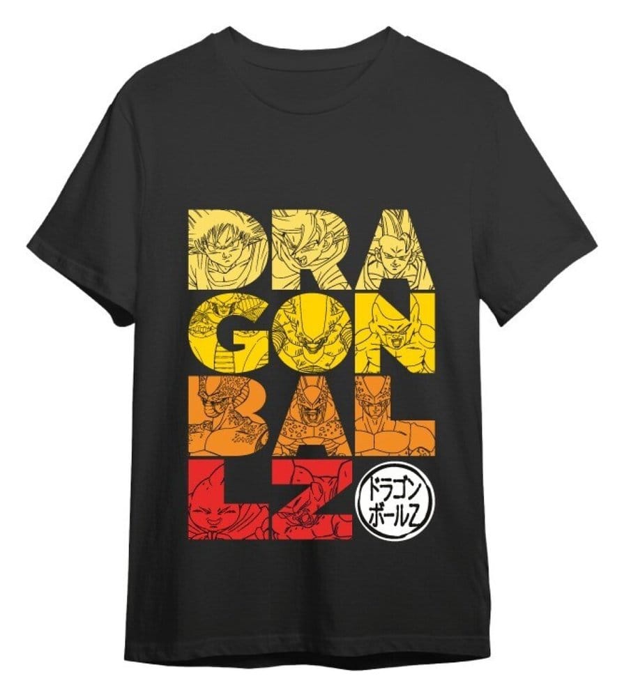 Dragon Ball T-Shirt Letters Schwarz Größe XL