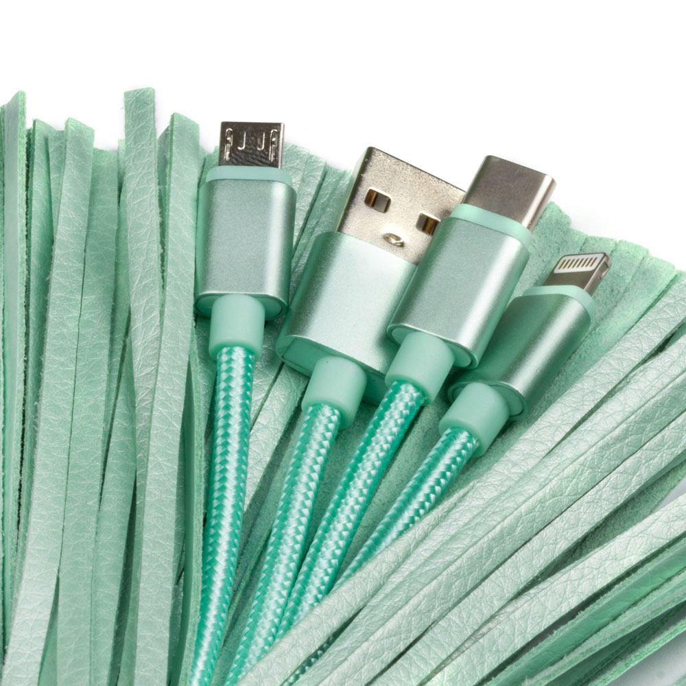 Pusheen USB Ladekabel 3in1 mit Schlüsselanhänger Tassel