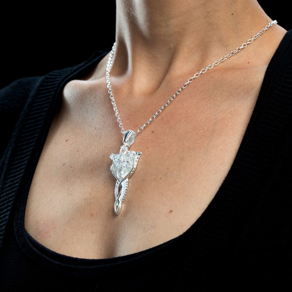 Herr der Ringe Replik 1/1 Anhänger & Kette Arwens Abendstern (Sterling Silber)