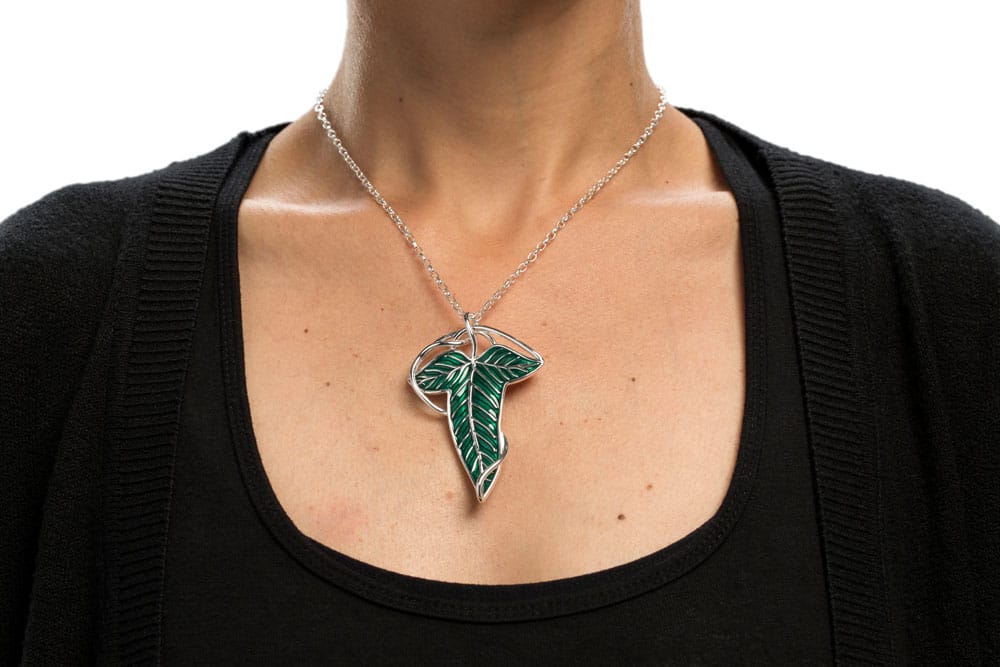 Herr der Ringe Replik 1/1 Brosche & Kette Elbische Blattbrosche (Sterling Silber)
