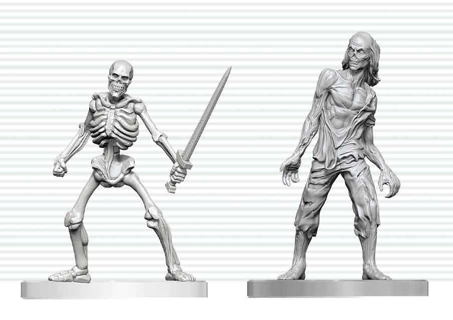 Dungeons & Dragons Nolzur's Marvelous Miniatures Miniatur unbemalt Zombie & Skeleton 14 cm