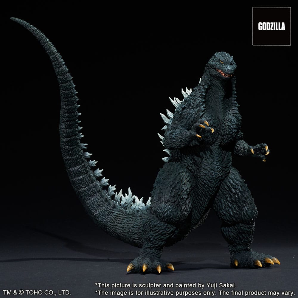 Godzilla against Mechagodzilla 2002 TOHO Yuji Sakai Modeling Collection PVC Statue Godzilla Battle in the Storm 28 cm