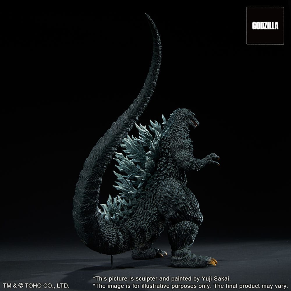 Godzilla against Mechagodzilla 2002 TOHO Yuji Sakai Modeling Collection PVC Statue Godzilla Battle in the Storm 28 cm
