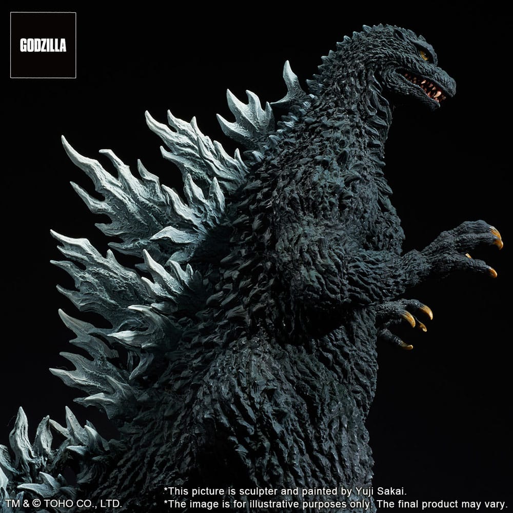 Godzilla against Mechagodzilla 2002 TOHO Yuji Sakai Modeling Collection PVC Statue Godzilla Battle in the Storm 28 cm