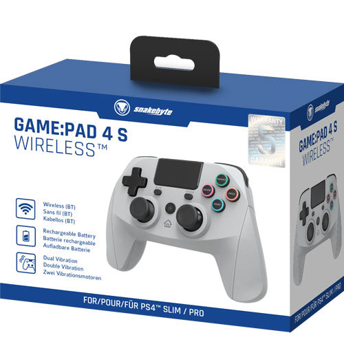 PS4 Controller Game:Pad 4S wirel. grey Snakebyte Bluetooth