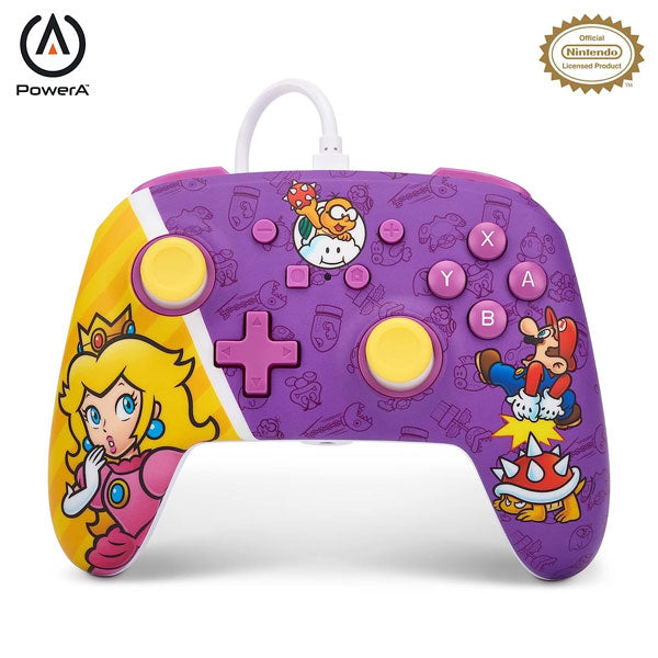 Switch Controller Enhanced wired Princess Peach B. Princess Peach Battle PowerA