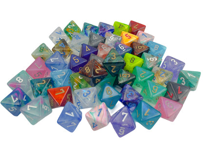 Chessex: Bag of 50 Assorted Loose Signature Polyhedral d8 Dice