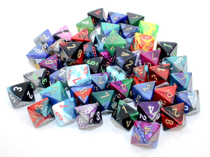 Chessex: Bag of 50 Assorted Loose Gemini Polyhedral d8 Dice