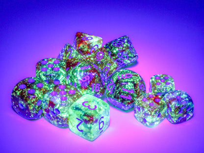 Chessex - Nebula Primary/blue Luminary 12mm d6 Dice Block (36 dice)