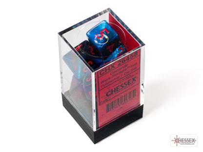 Chessex - Gemini Black-Starlight/red Polyhedral 7-Dice Set