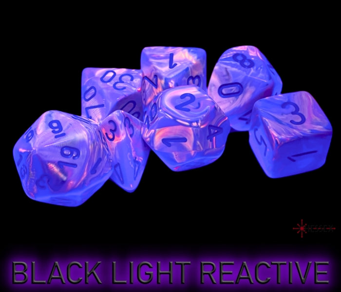 Chessex - Festive Pop Art/blue Polyhedral 7-Dice Set
