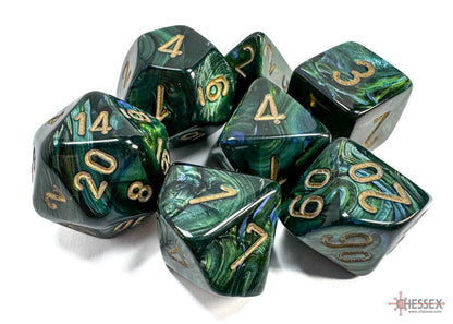 Chessex - Scarab Jade/gold Polyhedral 7-Dice Set