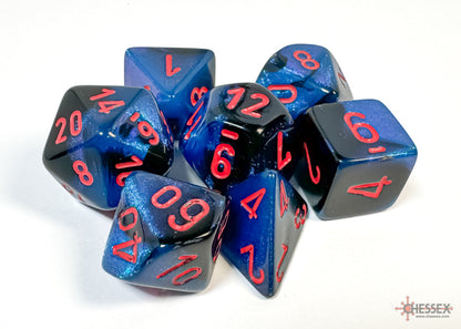 Chessex - Gemini Black-Starlight/red Polyhedral 7-Dice Set