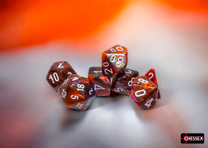 Chessex - Festive Symphony/white Polyhedral 7-Dice Set