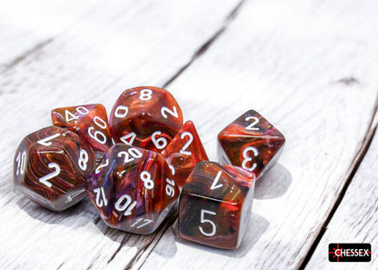 Chessex - Festive Symphony/white Polyhedral 7-Dice Set