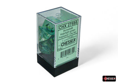 Chessex - Borealis Kelp/light green Luminary Polyhedral 7-Dice Set