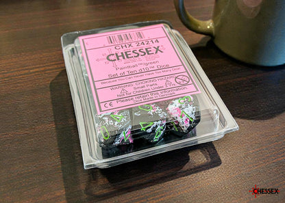 Chessex - Brush Paintball/green Set of Ten d10s