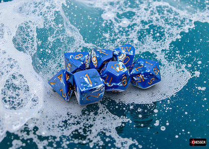 Chessex - Brush Polyhedral Wavebreak/gold 7-Die Set