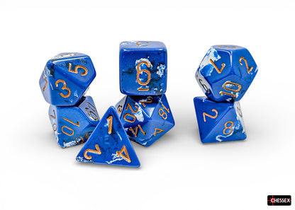 Chessex - Brush Polyhedral Wavebreak/gold 7-Die Set