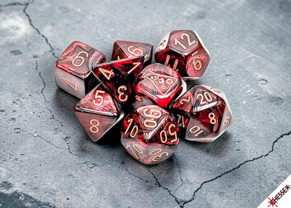 Chessex - Lab Dice Lustrous Gothic/ Polyhedral 7-Dice Set (with bonus die)