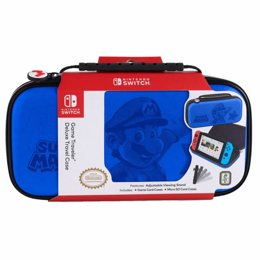 Switch Travel Case NNS46G blue (S Mario) officially licensed (blue)