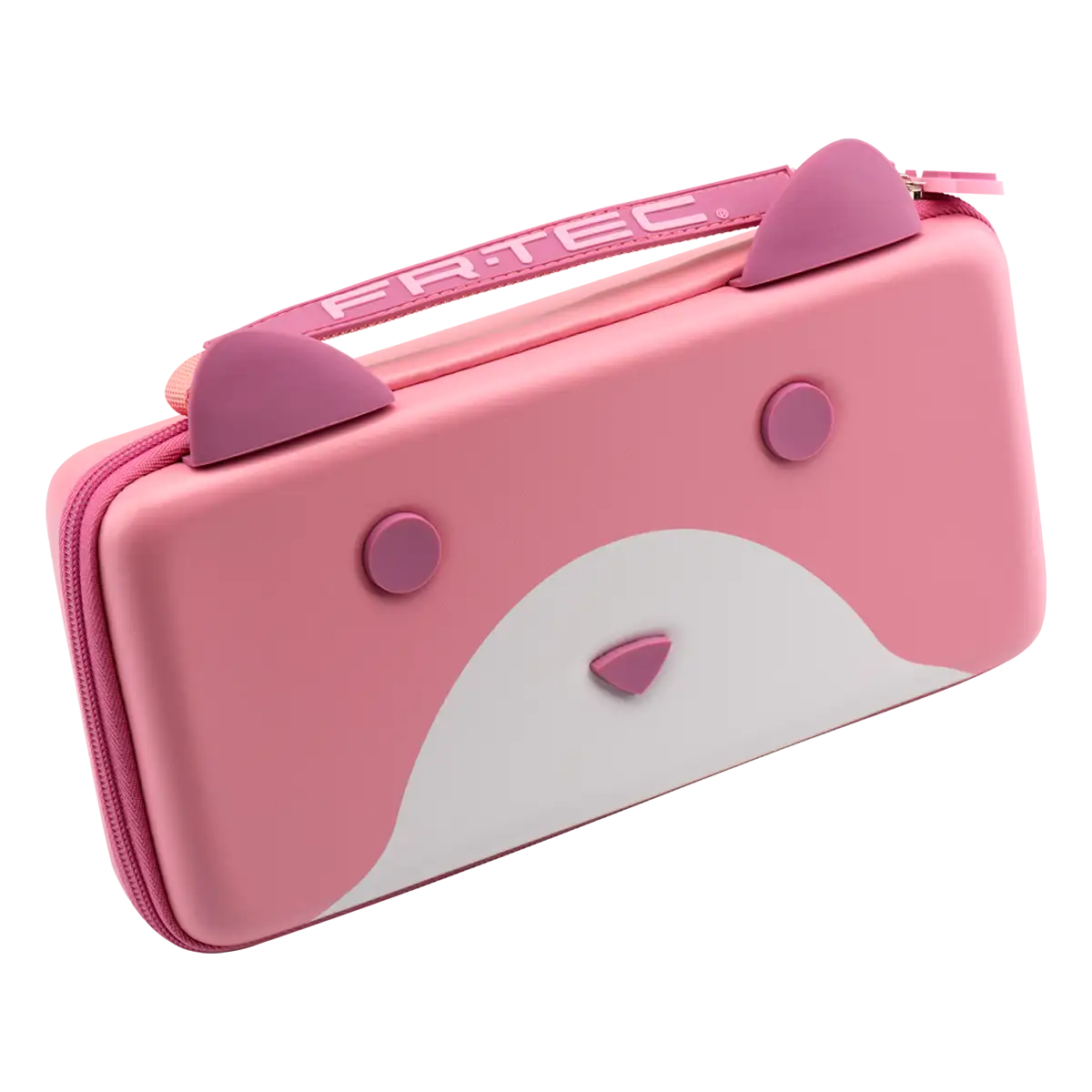 Tanooki - Nintendo Switch - Transporttasche mit Ohren und Erdbeerduft - Mehrfarbig / Rosa