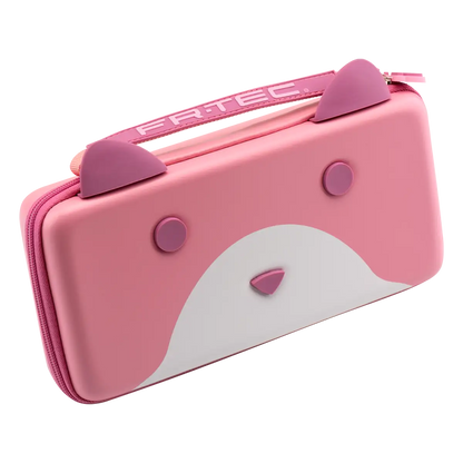 Tanooki - Nintendo Switch - Transporttasche mit Ohren und Erdbeerduft - Mehrfarbig / Rosa