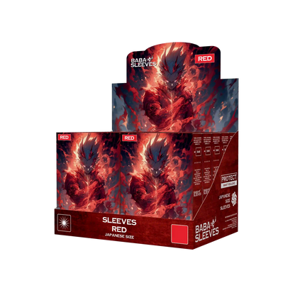 Baba Sleeves - Matte Rote / Red Hüllen Japan Size (60 Sleeves)