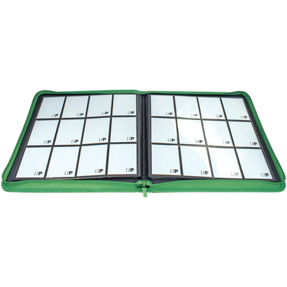 Ultra Pro (UP) - Vivid 12-Pocket Zippered PRO-Binder - Green