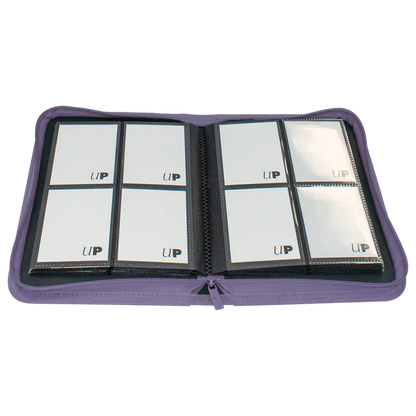 Ultra Pro (UP) - Vivid 4-Pocket Zippered PRO-Binder: Purple