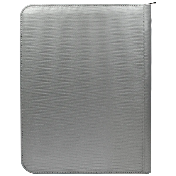 Ultra Pro (UP) - 9-Pocket Zippered PRO-Binder - feuerbeständig - Silber