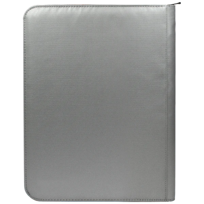 Ultra Pro (UP) - 9-Pocket Zippered PRO-Binder - feuerbeständig - Silber