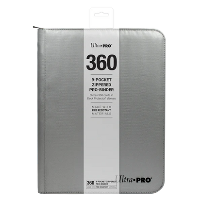 Ultra Pro (UP) - 9-Pocket Zippered PRO-Binder - feuerbeständig - Silber